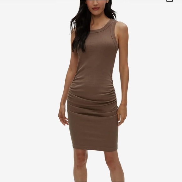 Michael Stars Dresses & Skirts - Michael stars demi ribbed dress  XS cobblestone